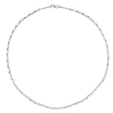 14K Gold Art Deco Round and Rhombus Diamond Tennis Necklace