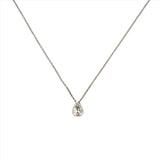 14K Gold Bezel Pear Diamond Pendant