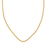 14K Yellow Gold 2.5MM Squared Franco Chain