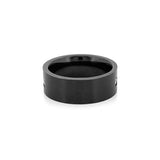 Black Zircon Halfway Diamond Mens Band