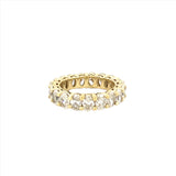 14K Gold Lab Grown 4.5MM Oval Cut Diamond Eternity Band