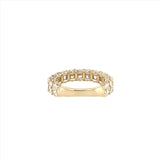 14K Gold Natural 4MM 3/4 Diamond U Prong Band