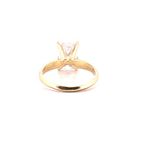 14K Gold 3.00 Carat Radiant Lab Grown Diamond Solitaire Engagement Ring
