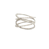 14K Gold Double X Ring