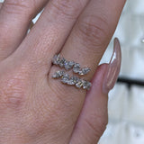 14K Gold Natural Open Multi Shape Diamond Band