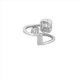 14K Gold Wrapped Halo Diamond Cluster Ring