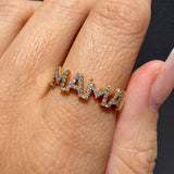 14K Gold MAMA Diamond Band