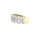 14K Gold Diamond Cuban Link Band