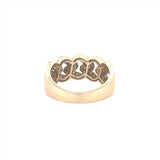 14K Gold Diamond Cuban Link Band