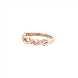 14K Gold Twist Weave Diamond Ring
