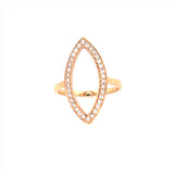 14K Gold Marquise Shape Diamond Ring