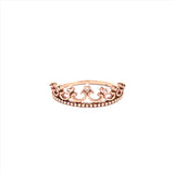 14K Gold Crown Style Diamond Band