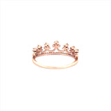 14K Gold Crown Style Diamond Band