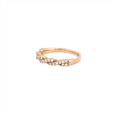 14K Gold Twist Infinity Diamond Ring