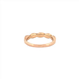 14K Gold Twist Infinity Diamond Ring
