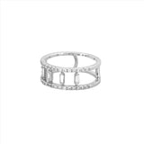 14K Gold Prong Set Open Baguette Cage Style Band