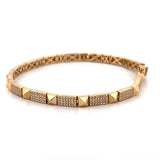 14K Gold Studded Diamond Pavé Bracelet