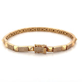14K Gold Studded Diamond Pavé Bracelet