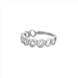 14K Gold Fancy Oval Halo Shape Diamond 3/4 Eternity Band
