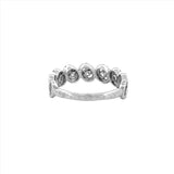 14K Gold Fancy Oval Halo Shape Diamond 3/4 Eternity Band