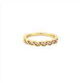 14K Gold Art Deco Twist Diamond Ring