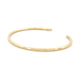 14K Gold Spaced Diamond Cut Bangle