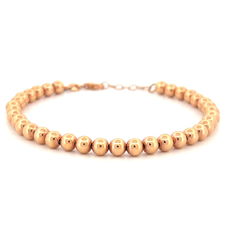 14K Gold Bubble Bead Bracelet
