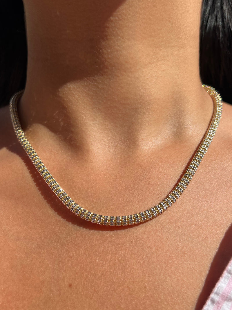 Men's Women's 3mm 14k Gold Vermeil Over 925 Sterling Silver Canary Yellow  Simulated Diamond Tennis Necklace Chain 16 18 20 22 24 28 - Etsy