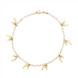 14K Gold Dolphin Charm Anklet
