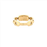 14K Gold Personalized Initial Linked Diamond Band