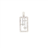 14K Gold Diamond Window Stardrop Pendant