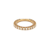 14K Gold Raised Diamond U-Prong Band