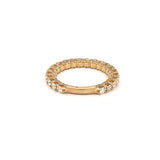 14K Gold Raised Diamond U-Prong Band