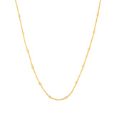 14K Gold Spaced Ball Bolo Necklace