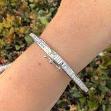 14K Gold 3.00 Channel Set Natural Diamond Bangle