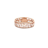 14K Gold Baguette Diamond Zipper Fashion Band