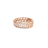 14K Gold Baguette Diamond Zipper Fashion Band
