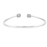 14K Gold Open Baguette Cluster Diamond Bangle