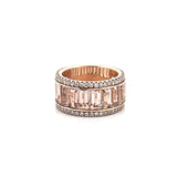 14K Gold Morganite Baguette Diamond Fashion Band