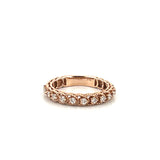 14K Gold Art Deco Braided Layered Diamond Band
