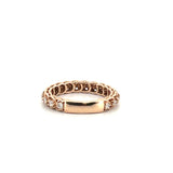 14K Gold Art Deco Braided Layered Diamond Band