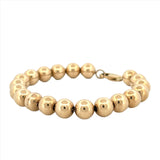 14K Gold Large Bubble Bead Bracelet
