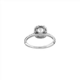 14K Gold 1.20 Carat Natural Cushion Diamond Halo Engagement Ring