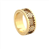 18K Mens Spinner Band