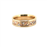 14K Gold Mens Weaved Band