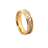 14K Gold Mens Weaved Band