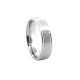 14K Gold Mens Multi Groove Band