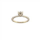 14K Gold 1.20 Carat Lab Grown Cushion Cut Diamond Single Prong Under Halo Engagement Ring