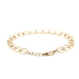 14K Gold Thin Fashion Diamond Cut Bracelet
