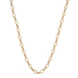 14K Gold Spaced Lab Grown Diamond Bezel Necklace